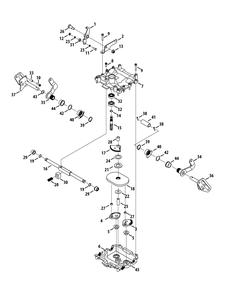 Steering Assembly Diagram and Parts List for Z-FORCES60 (17AI5GHD-17AI5GHD010)(2012) Cub Cadet Lawn Tractor